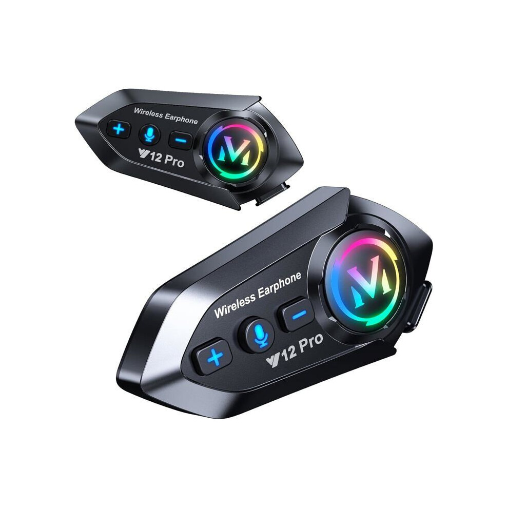 Motorcycle Helmet Bluetooth Intercom Kit, Dual Chip Bluetooth 5.4, 500 M Range, Ip56 Waterproof 6083684974304