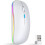 Ultra Slim Silent Wireless Mouse, Silver, Rechargeable, Ergonomic Design for Laptop and Computer 1