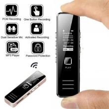 Mini dictaphone numérique compact, enregistreur vocal, autonomie de 20 heures, prise micro-USB, noir