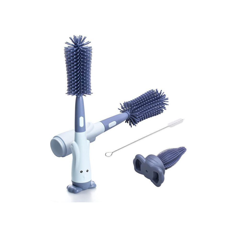 Silicone Bottle Brush Set for Bottles, Baby Bottles, Straws, Pacifiers and Tubes, Gentle and Effective Cleaning