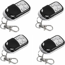 4-teiliges Universal-Fernbedienungsset für Garagentor und Alarmanlage, 433 MHz Frequenz, Silber