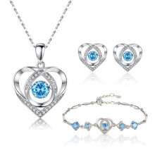 Elegant Jewellery Set for Women, Adjustable Necklace, Bracelet and Earrings, Gift Idea for Mum and Valentine's Day