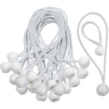 Pack of 50 White Long Loop Elastic Bands, 15 cm Length, Practical for Securing and Holding Items