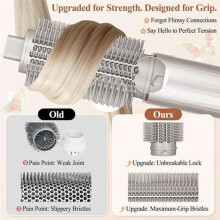 Tension Comb+Round Volumizing Brush Attachment for FlexStyle HD400 Series Fast Drying & Styling Hair Tool 38MM
