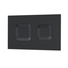 Square Dual Flush Push Button Black