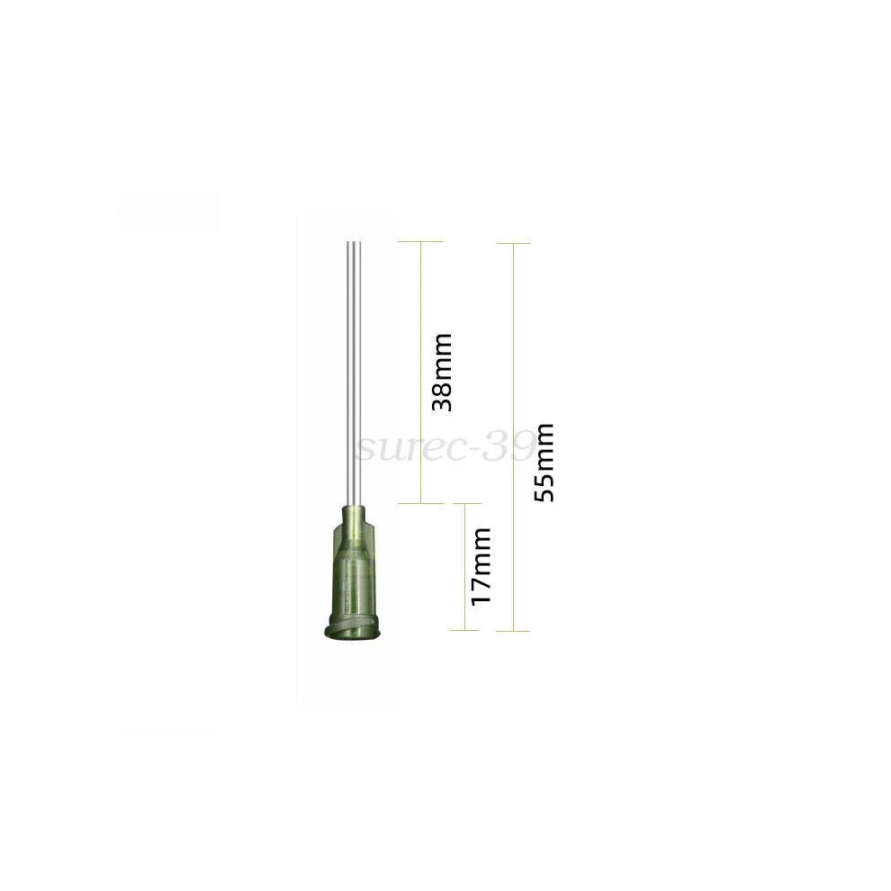 (14G) 20 Pcs, Blunt Tip Dispensing Syringe Needle For Glue Oil Ink 14~26 Gauge Liquid 4069369555282