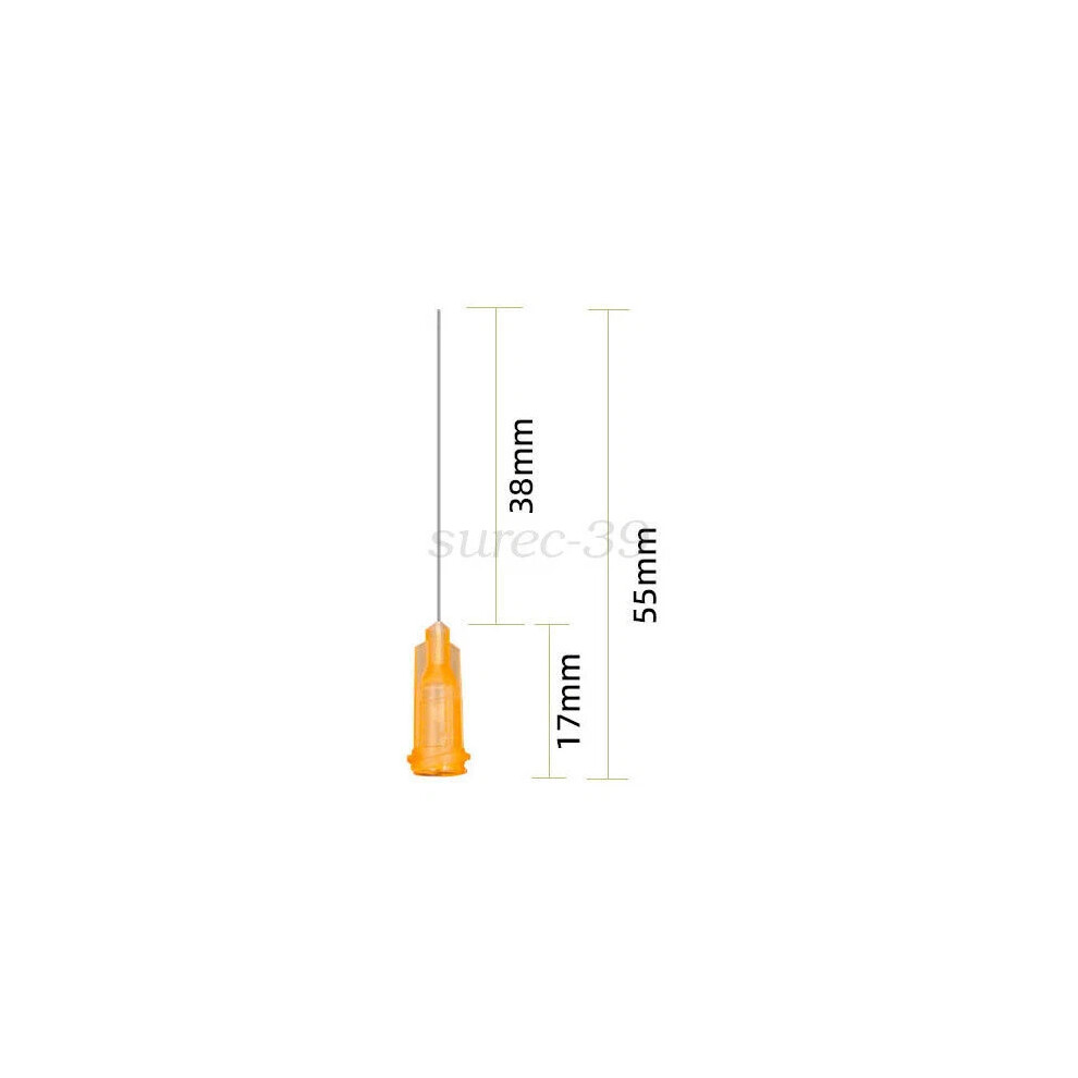 (23G) 20 Pcs, Blunt Tip Dispensing Syringe Needle For Glue Oil Ink 14~26 Gauge Liquid 4069369555367