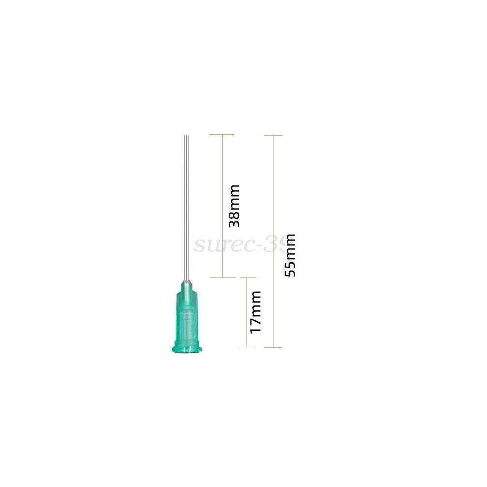 (18G) 20 Pcs, Blunt Tip Dispensing Syringe Needle For Glue Oil Ink 14~26 Gauge Liquid 4069369555312