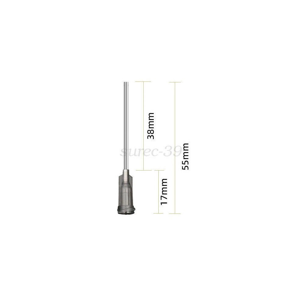 (16G) 20 Pcs, Blunt Tip Dispensing Syringe Needle For Glue Oil Ink 14~26 Gauge Liquid 4069369555305