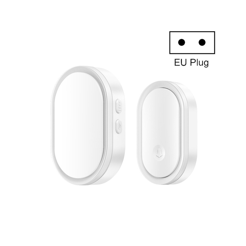Cacazi A99 Home Smart Long-Range Compatible Remote Control Doorbell/Caller Compatible Seniors, Specifications: European Standard (White) :Eu Plug Sur 9072918055022