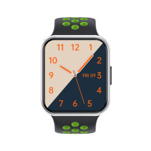 The S226 1.72-Inch Waterproof Smartwatch Supports Heart Rate/Blood Pressure Monitoring (Silver-Green). :Silver Green Surprise Gift