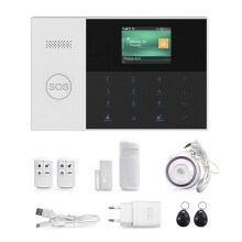 Sistema di allarme intelligente 3G/GPRS+Wi-Fi con tastiera touch, schermo LCD e funzionalità RFID. :3G/GPRS Regalo a sorpresa