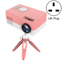 J15 1920 X 1080P Hd Home Mini Led Projector With Tripod Supports Av / Hdmi X 1 / Usb X 1 / Tf X 1, Plug Specification: Uk Standard (Pink And White) G