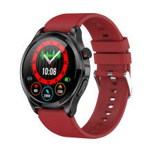 Tk22 1,39-inch IP67 waterdichte smartwatch met siliconen band, ondersteunt ECG/niet-invasieve bloedglucosemeting (rood). : Siliconen band (rood) Verr