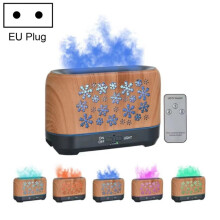 Aromatherapielamp met zevenkleurige vlamsimulatie en luchtbevochtiger voor huishoudelijk gebruik, model: Compatibele afstandsbediening (Europese stan