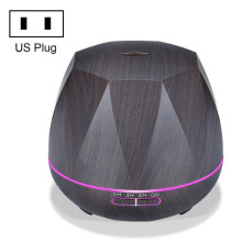 Diamond-Patterned Wood Grain Remote-Controlled Ultrasonic Humidifier, Aromatherapy Diffuser, Automatic Alcohol Sprayer With Led Light, Capacity: 400M
