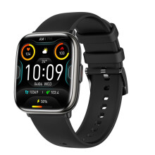 HD12 1,75-inch IP68 waterdichte smartwatch met bloedzuurstofmeting (zwart): zwart verrassingscadeau