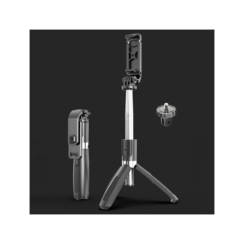 L02 100Cm Multifunctional Bluetooth Tripod Selfie Stick (Color: ) : Surprise Gift Black 9072918059716