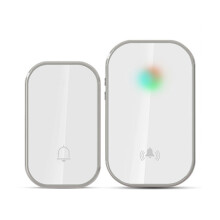 Sonnette sans fil 2-en-1 étanche, longue portée et compatible avec télécommande (Argent) : Cadeau surprise argenté