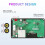 100W 12V Tpa3116 Color Screen Amplifier With Bluetooth Decoder Board And Recording/Call Function (Small Silicone Compatible Remote Control) :Smal Sur 4