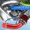 Automobile Rot 76 mm Umgerüstet Winter Pilzkopf Luftfilter Ansaugrohrfilter High Flow Luftfilter Aluminium Rohr Kit 7