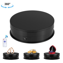 Puluz 15Cm Adjustable Speed Turntable Display Rack With A 3Kg Load Capacity (Color: Black) :15cm Load 3kg Black Surprise Gift