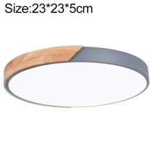 Originálne okrúhle stropné svietidlo s drevenými makarónmi, plynulé stmievanie, rozmer: 23 cm (sivé): 23 cm prekvapivý darček