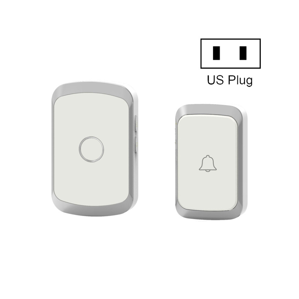 Cacazi A20 Smart Home Wireless Doorbell, Digital Music, Long-Distance Compatible Remote Control Doorbell, Specifications: Us Standard (Silver) :U Sur Silver 9072918070544