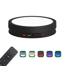 22Cm Compatible Remote Control Led Color Illuminated Rotating Display Stand With Adjustable Speed And Dimming Compatible Live Streaming And Display;