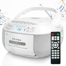 X2A Draagbare Cassettespeler Stereo Bluetooth AM/FM/MP3 Muziek CD-speler Cassetterecorder Amerikaanse standaard (wit): Amerikaanse stekker Verrassing