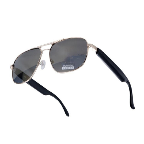 The Gs02 Smart Glasses Support Voice Assistant/Bluetooth Calls/Remote Camera Control (Silver). :silvery Surprise Gift