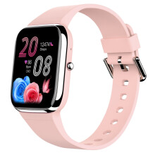 De Y9 Pro slimme armband met 1,85-inch kleurenscherm ondersteunt hartslagmeting en bloeddrukmeting (roze). :roze verrassingscadeau