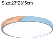 Originálne okrúhle stropné svietidlo s drevenými makarónmi, plynulé stmievanie, rozmer: 23 cm (modré): 23 cm prekvapivý darček