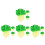 12Pièces Artificielles Vert Clair Photo Prop Décor 4