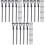 60Pièces Mini Lampadaires De En Métal ABS Pour Décor 3