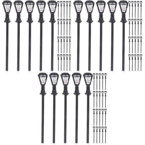60Pièces Mini Lampadaires De En Métal ABS Pour Décor 2