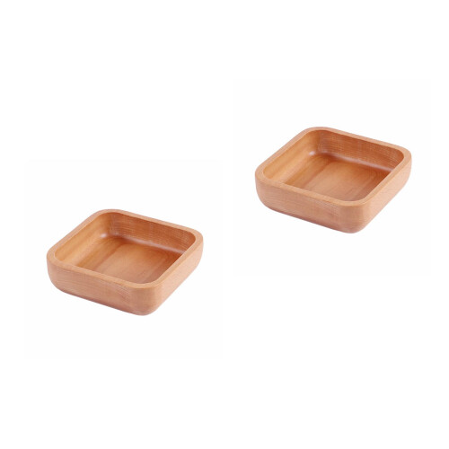 2Pièces En Bois Polyvalent Pour Fruits Repas 1