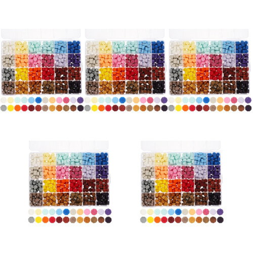 5Boîtes Perles De Cire Sceau Couleurs Assorties DIY 1