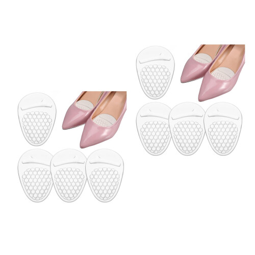 4Paires Coussinets Pied Silicone Transparent Talon Chaussures 2