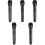 5Pièces Microphone De Jeu Noir En Plastique Pour Performances Et Fêtes 2