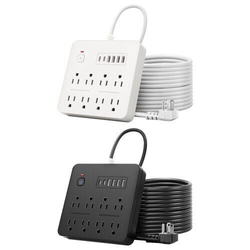 Universeel stopcontact met 8 standaard 4 USB A en 2 Type C-Wit 1