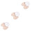 3Pièces Demi-Pointe Ballet Beige Toile Stretch À Double Élastique 4
