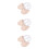 3Pièces Demi-Pointe Ballet Beige Toile Stretch À Double Élastique 7
