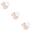 3Pièces Demi-Pointe Ballet Beige Toile Stretch À Double Élastique 8