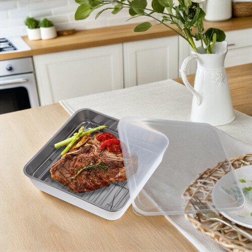 1Ensemble Plateau Cuisson Grill Panier Couvercle Silicone 2