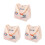 3Pièces Repas Portable Beige Toile Multi-Usage Pour Femmes 1