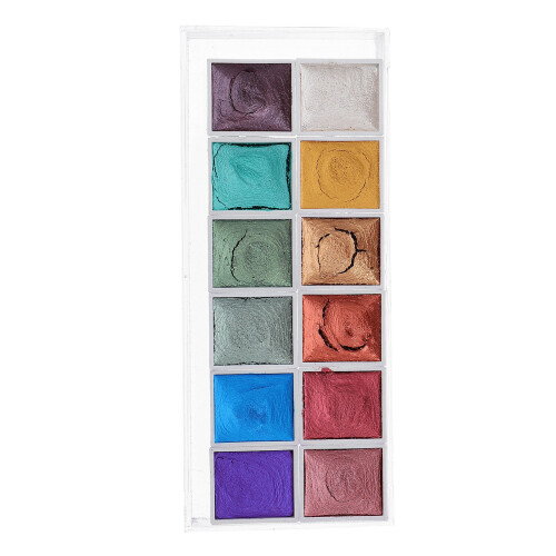 16 Couleurs Pigments Solides Portable