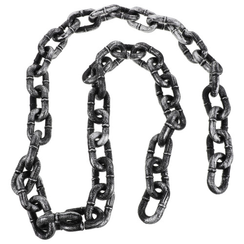 Realistic Grey Plastic Shackles Chain for Halloween Party Decor