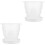 2Ensembles Cache-Pots Plastique Transparent Respirant Pour Orchidées 1