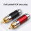 Vergoldeter Kupferstecker, Sound-Video-Stecker,-Schwarz 8